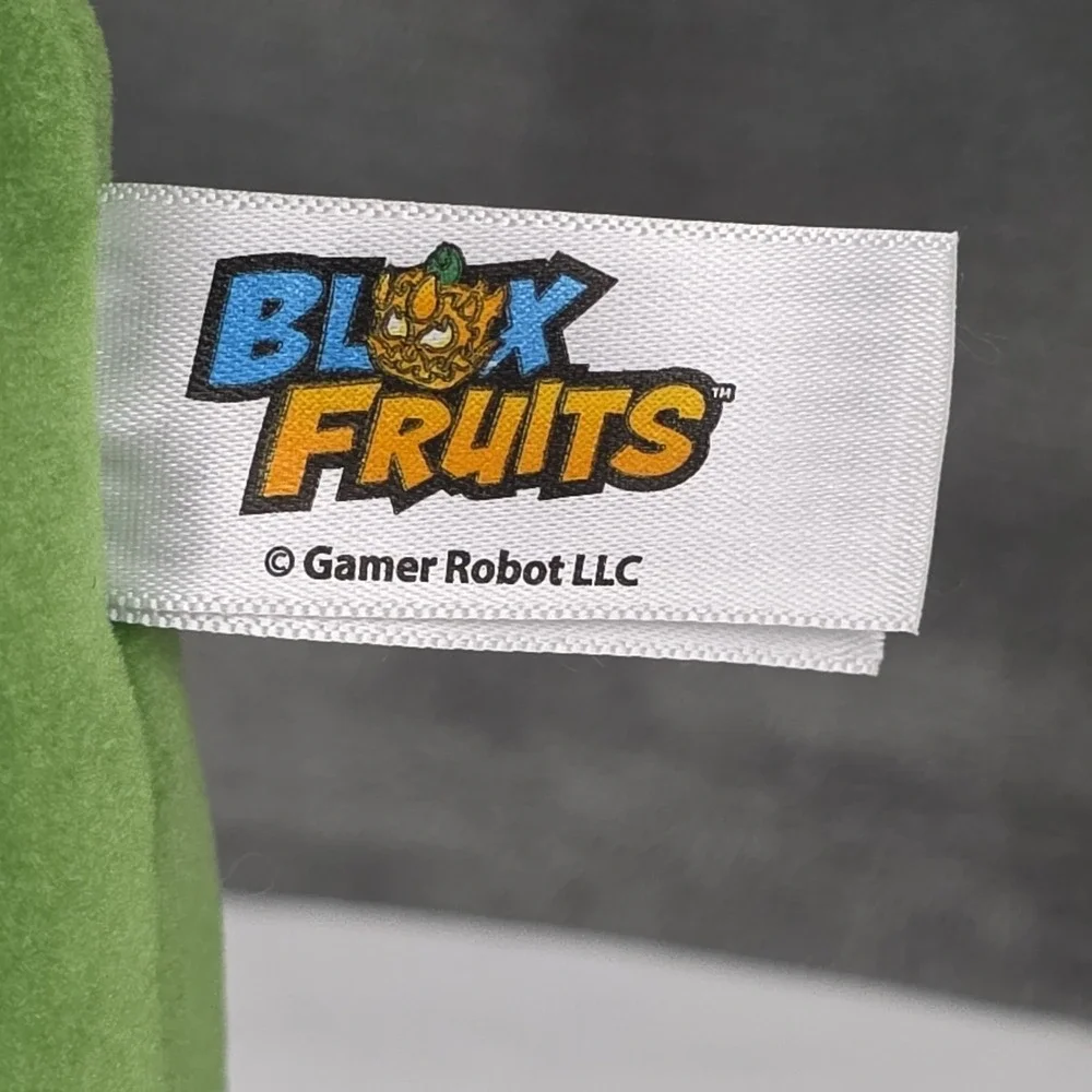 Roblox Blox Fruits Dragon Fruit Plush Green Square Stuffed Toy Game Collectible